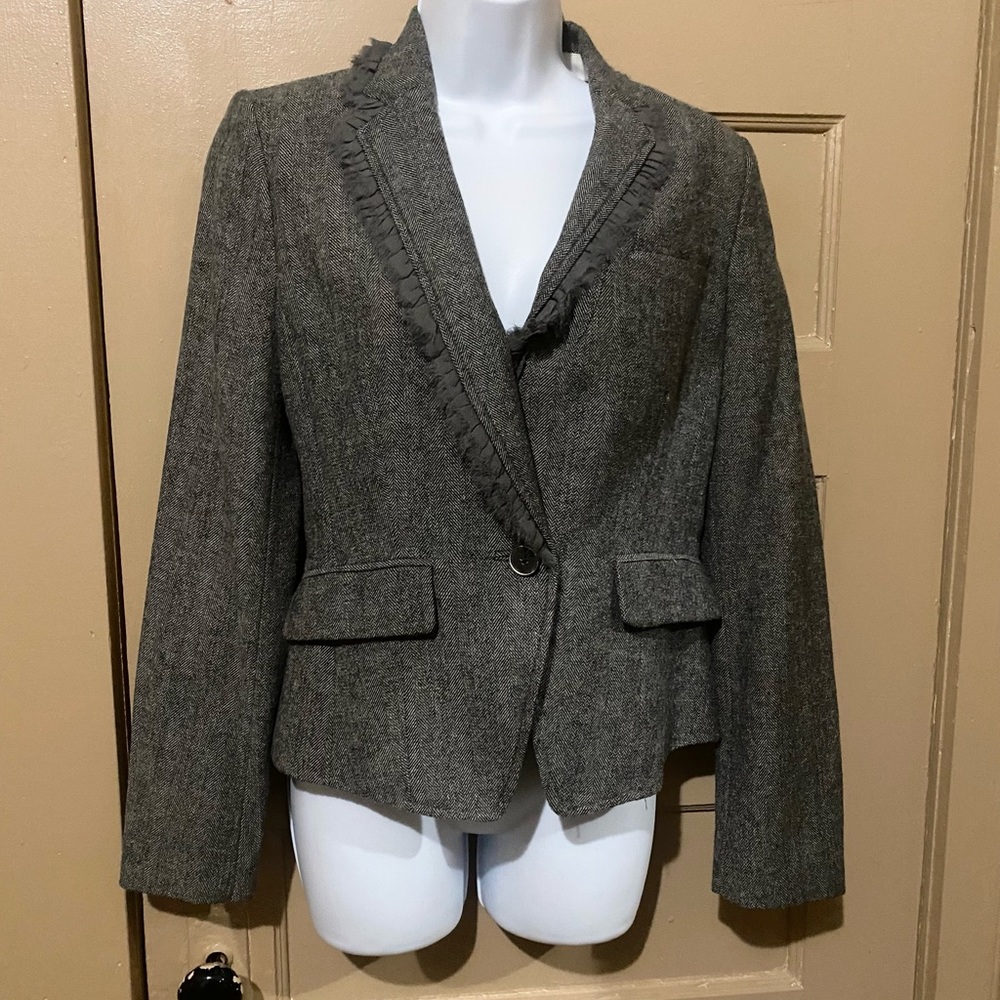 Banana Republic grey wool jacket. Size 4.
